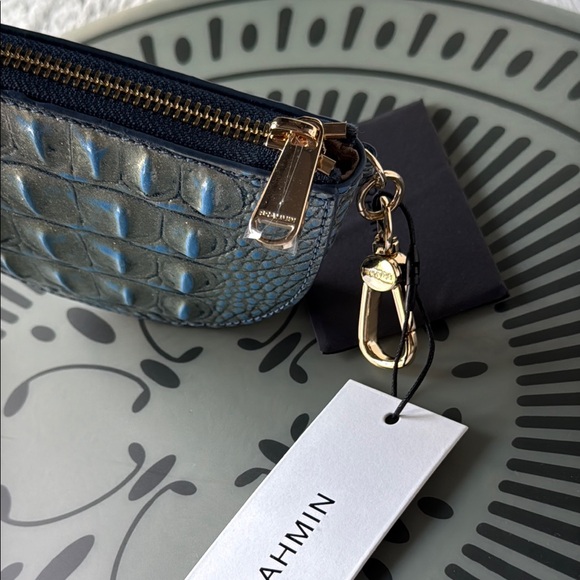 Brahmin Britt Serenity Ombré Melbourne Leather Crocodile Embossed Coin Pouch - Picture 6 of 10
